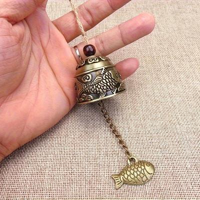 1pc Handcrafted Bronze Bells Wind Chimes, Vintage Style Metal Wind Chimes,with No Battery Required for Bedroom, Office, and Car.