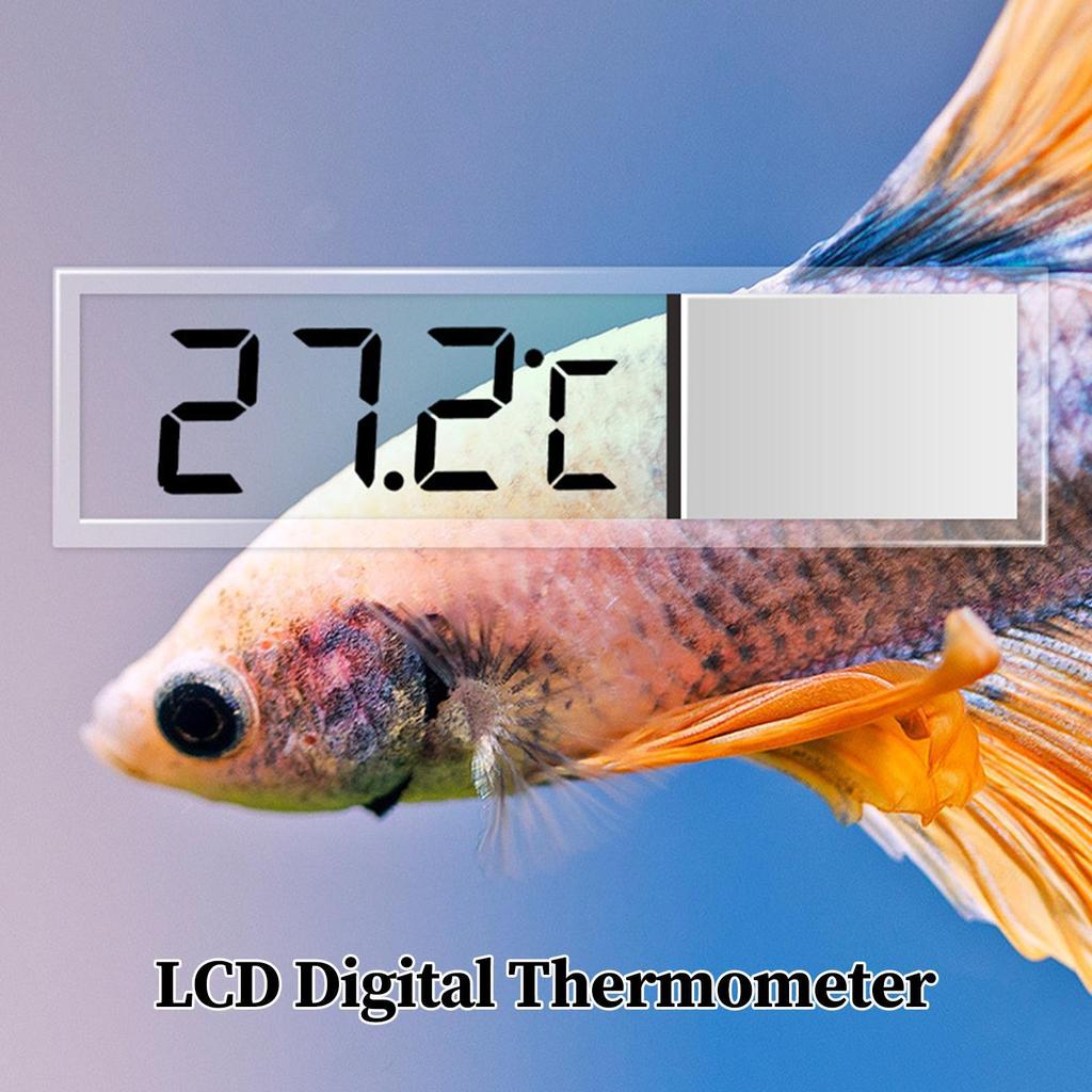 Digital Aquarium Thermometer Large LCD Screen with Suction Cup Accurate Water Temperature Gauge for Freshwater & Saltwater Fish