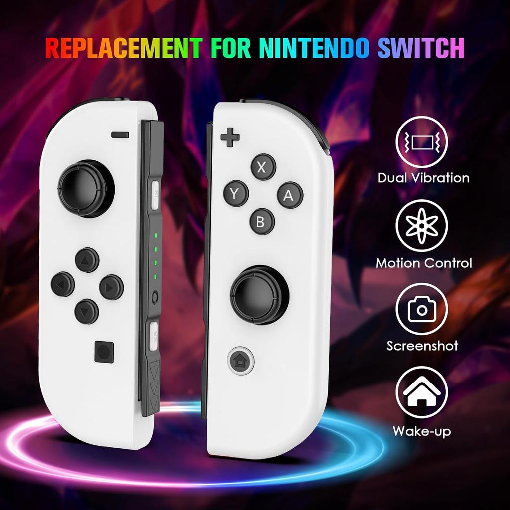 2er Set Joy-con Kabellos Game Controller Für Nintendo Switch/ Lite/oled Gamepad
