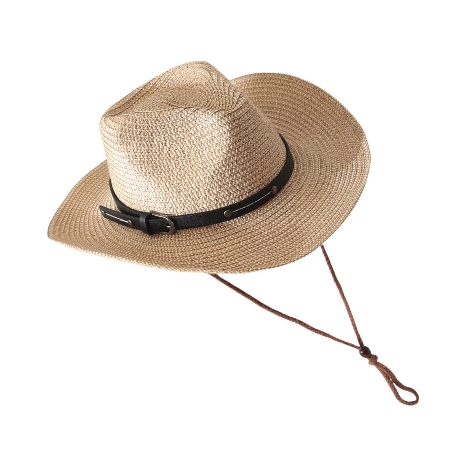 

Stylish Western Theme Sun Hat Breathable Paper Straw Panama Hat For Riding And Outdoor Event Women Men Unisex Headwear 1