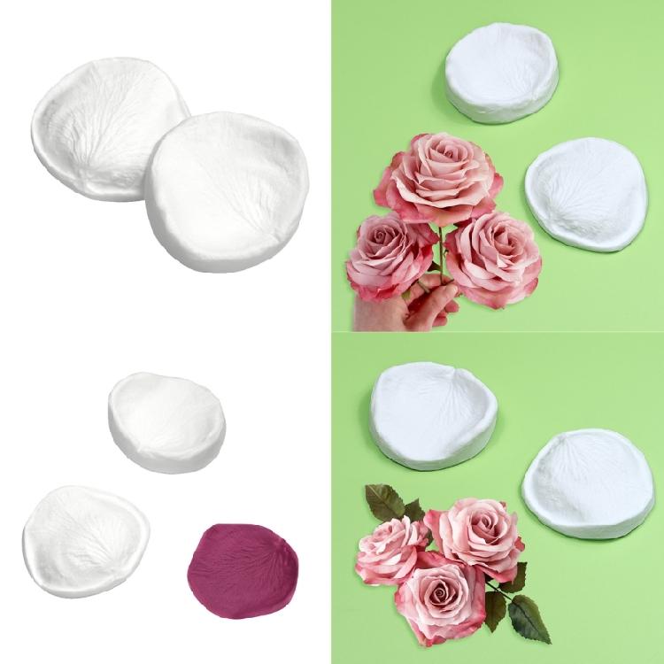 2Pcs Big Rose Flower Silicone Molds Fondants Chocolate Molds DIY Mousse Cake Molds