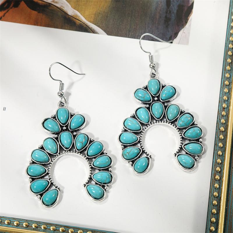 BLINGBAY 2023 Women's Earrings Retro Accessories Fashion Jewelry Accessories Ethnic Turquoise Earrings Bohemian Jewelry Gifts