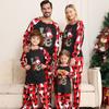 Men's  Christmas Plaid Print Family Matching Long-Sleeved Top + Pants Set