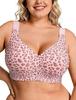 Large Size TK Explosion Full Coverage Leopard Print Seamless Gathering Soft Support Bra Underwear