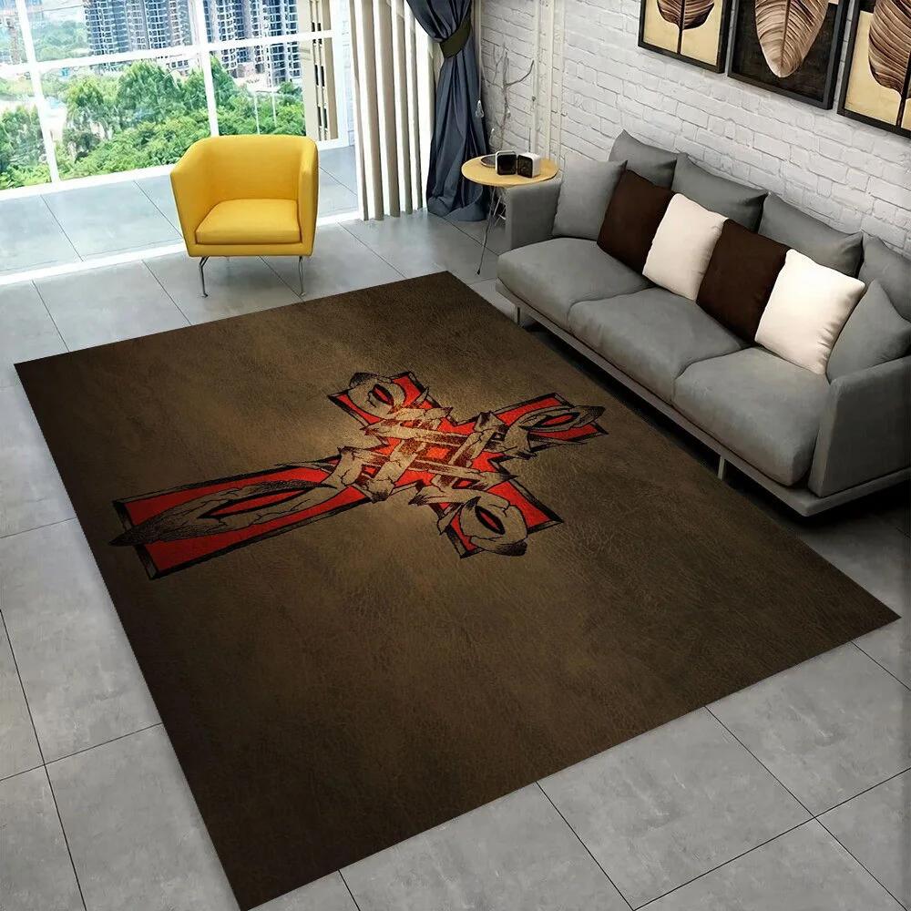 Holy Bible Cross Jesus Pray Area Rug,Carpet Rug for Home Living Room Bedroom Sofa Doormat Decor,kid Play Non-slip Floor Mat Gift