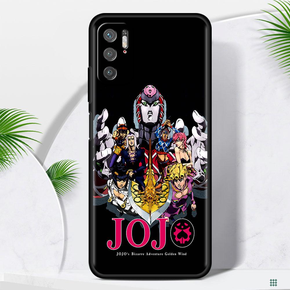 Etui na telefon do Xiaomi Redmi Note 11 10 Pro 9 9S 10S 8 7 8T K40 9A 9C 9T Modna obudowa silikonowa miękka okładka Anime Cartoon J-Jojo