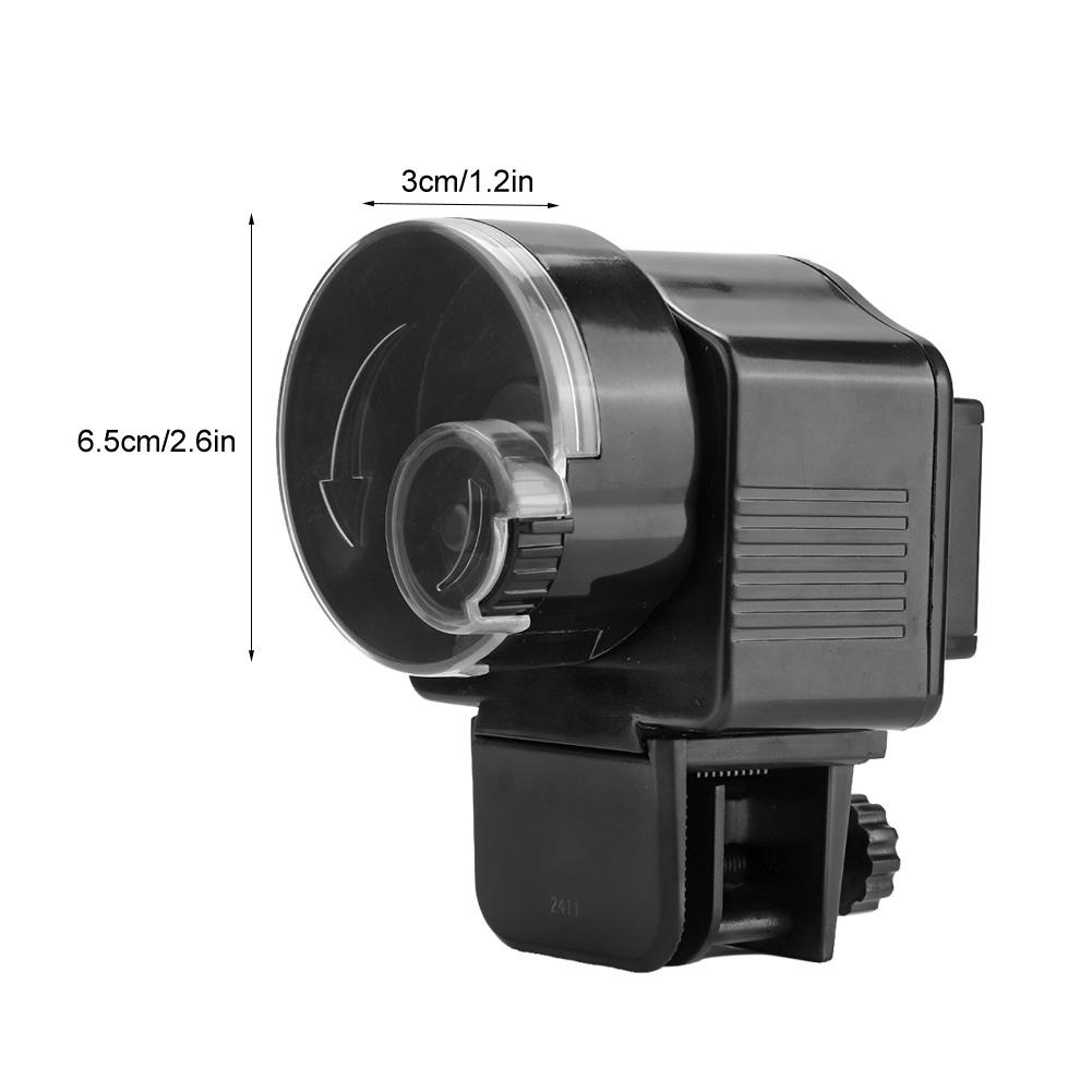 Heim-Aquarium Fischbecken Automatischer Futterautomat Timer Schwarz