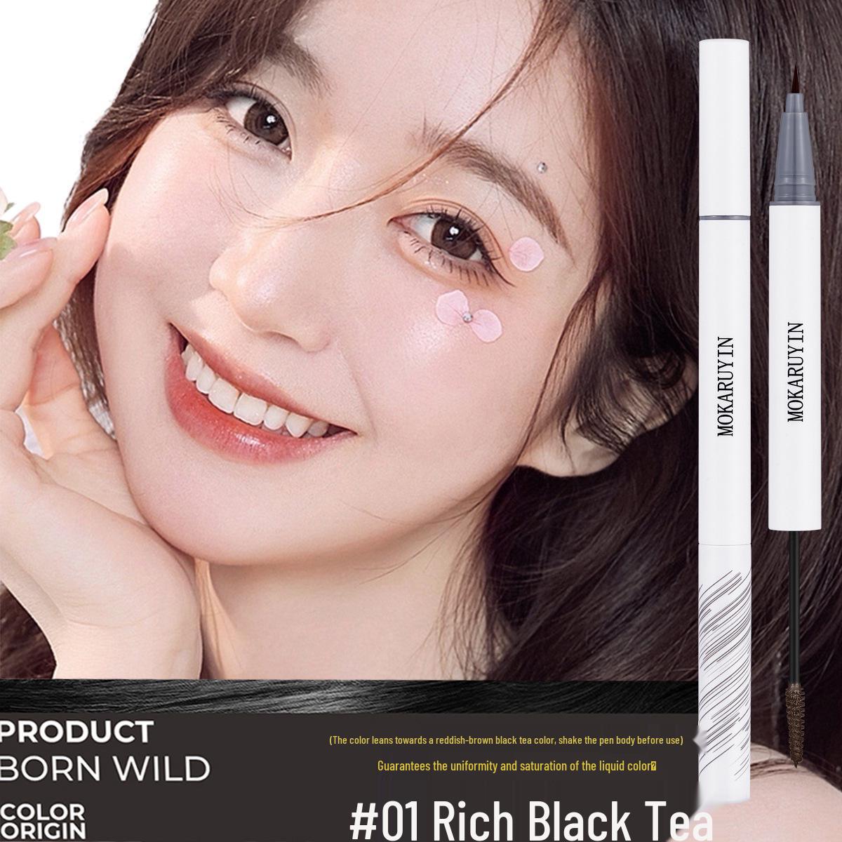 

Moka Ruyin 3D Double-Ended Eyebrow Pencil - Natural, Long-Lasting, No Smudge