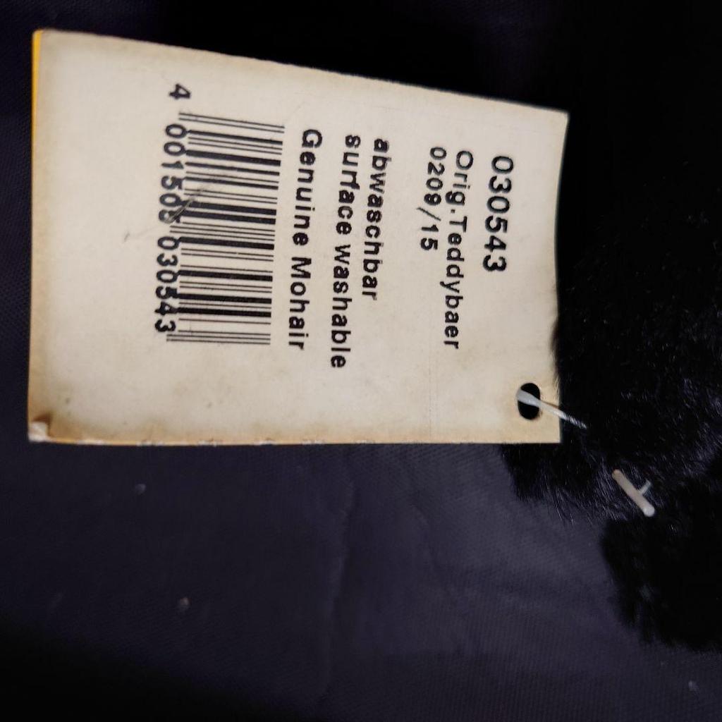 [GEBRAUCHT] Ausgezeichneter Zustand Vintage Steiff Teddybär, Deutsches schwarzes Mohair