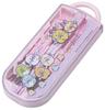 Skater Lunch Box Trio Made in Sliding Name Stickers Sumikko Gurashi Ebiten Idol Children's Set, Antibacterial, Chopsticks, Spoon, Fork, Cutlery,