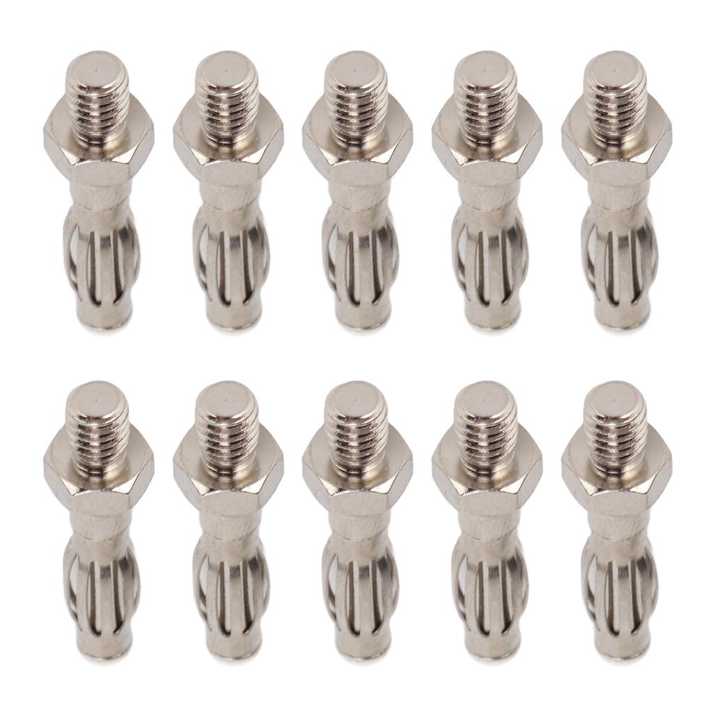 50Pcs Banana Plugs Hex Thread High Accuracy Good Transmission Performance Connectors Electronic Test Accessories
