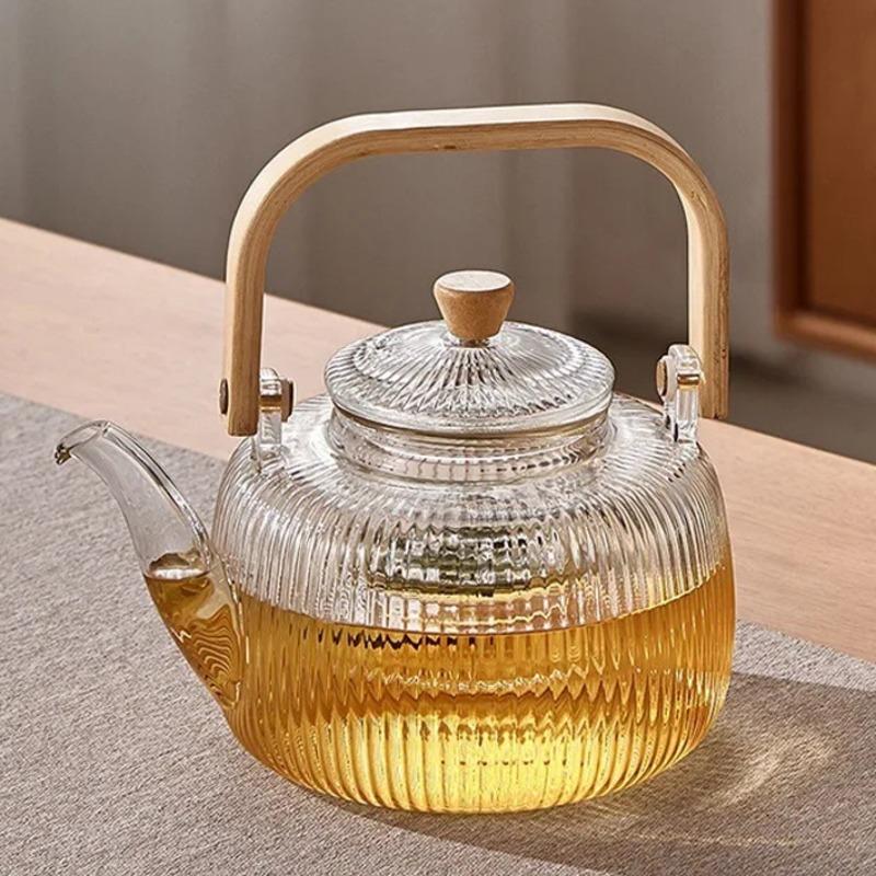 

High Borosilicate Glass Teapot - with Built-in Filter Household Flower Tea Pot Electric Ceramic Stove Kettle Tea Maker