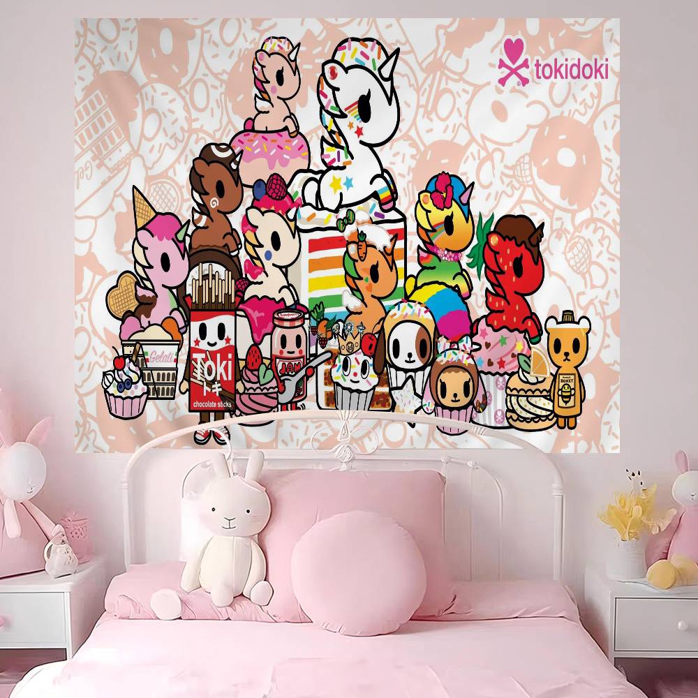 Japan Anime Tokidoki Chart Tapestry for Living Room Home Dorm Decor Art Home Decor