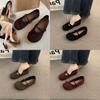 Summer Womens Loafers With Breathable Suede Material For Casual Wear