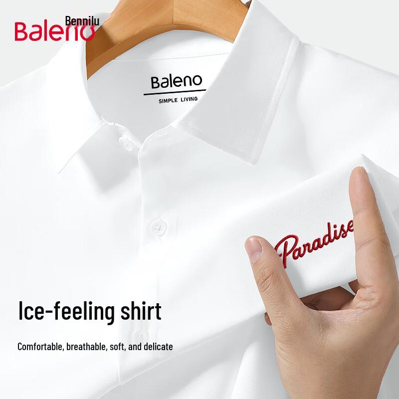 Baleno Men s Cleanfit Ice Silk Short Sleeve Polo Shirt L