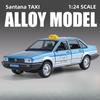 1/24 Santana Taxi Alloy Model Collection Living Room Car Decoration Toys Gifts