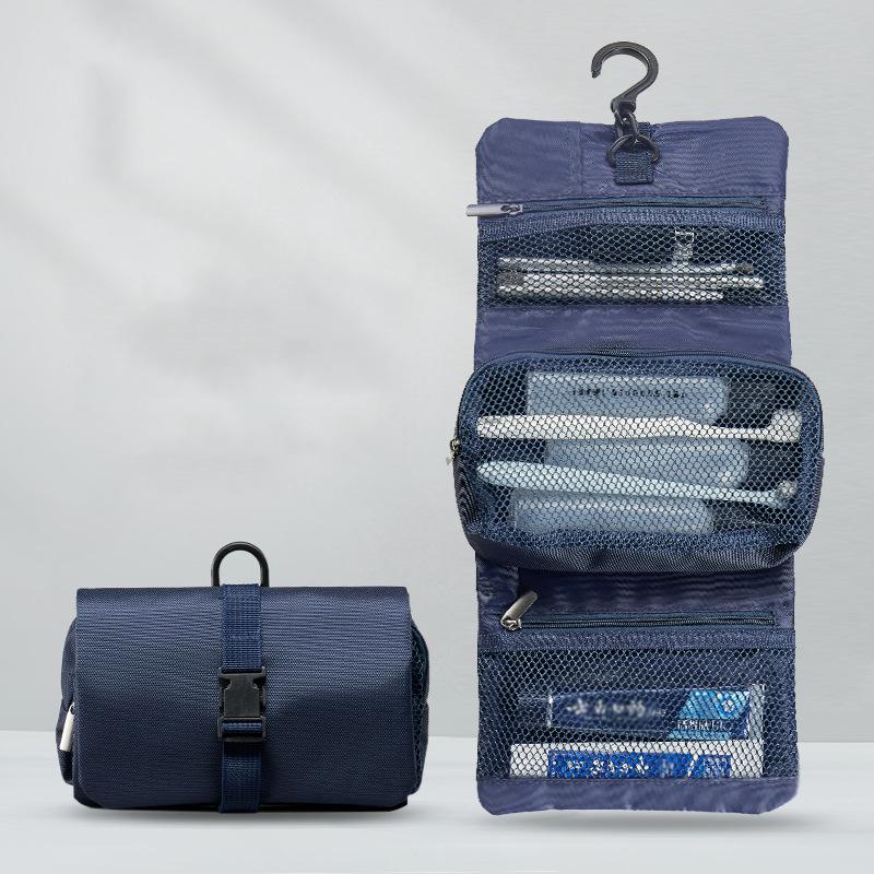 Oxford Toiletry Bag With Hook For Hanging Household Travel Daily Supplies Portable Organizer Storage Bag Foldable Cosmetic Bag