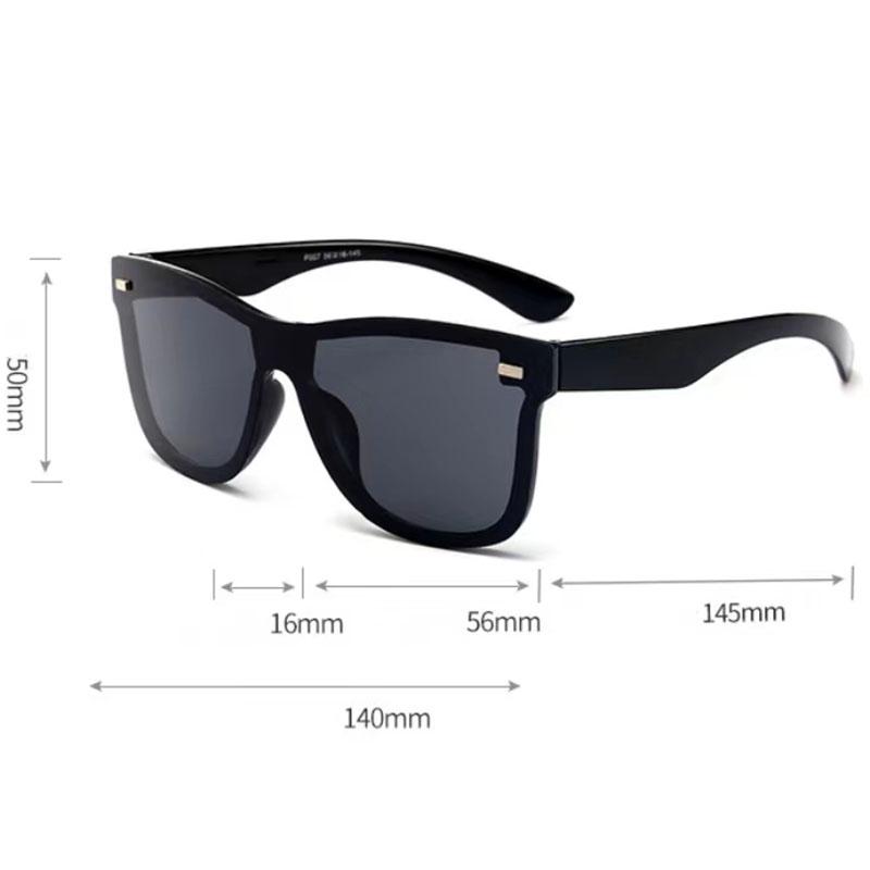 New Joined Body Large Frame Square Sunglasses Men Women Multi Color Reflective Fashion Sun Glasses Travel Eyewear
