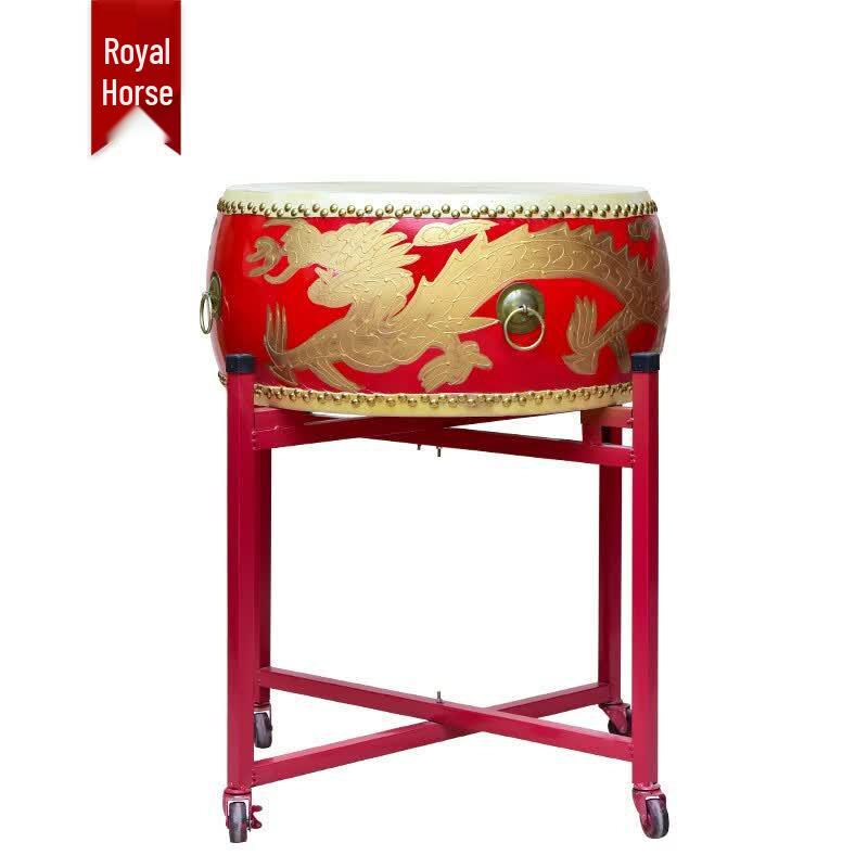 YU MA Chinese Red Dragon Drum Set