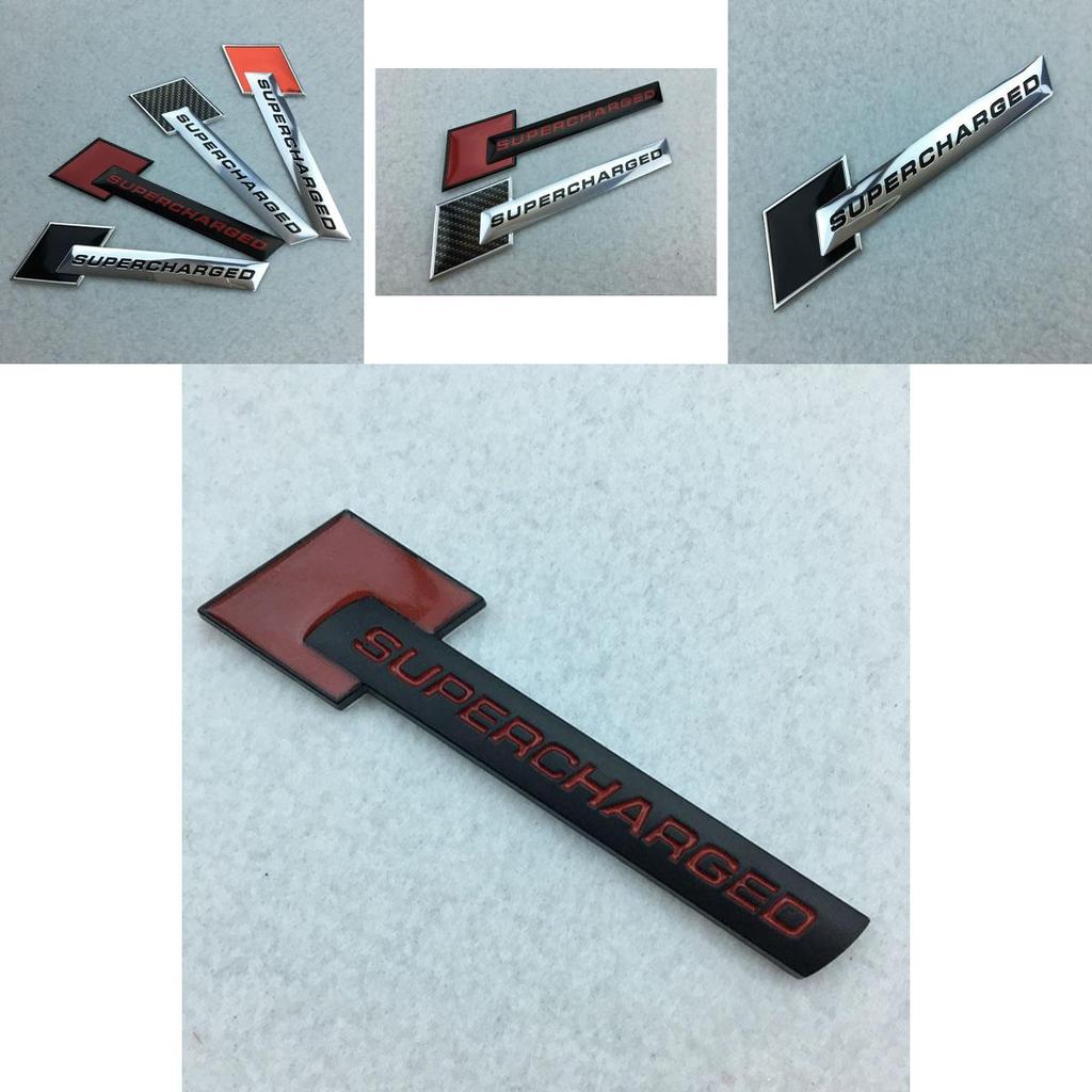 Styling Car Aluminum Stickers Supercharged Decal Emblem Badge Sticker For