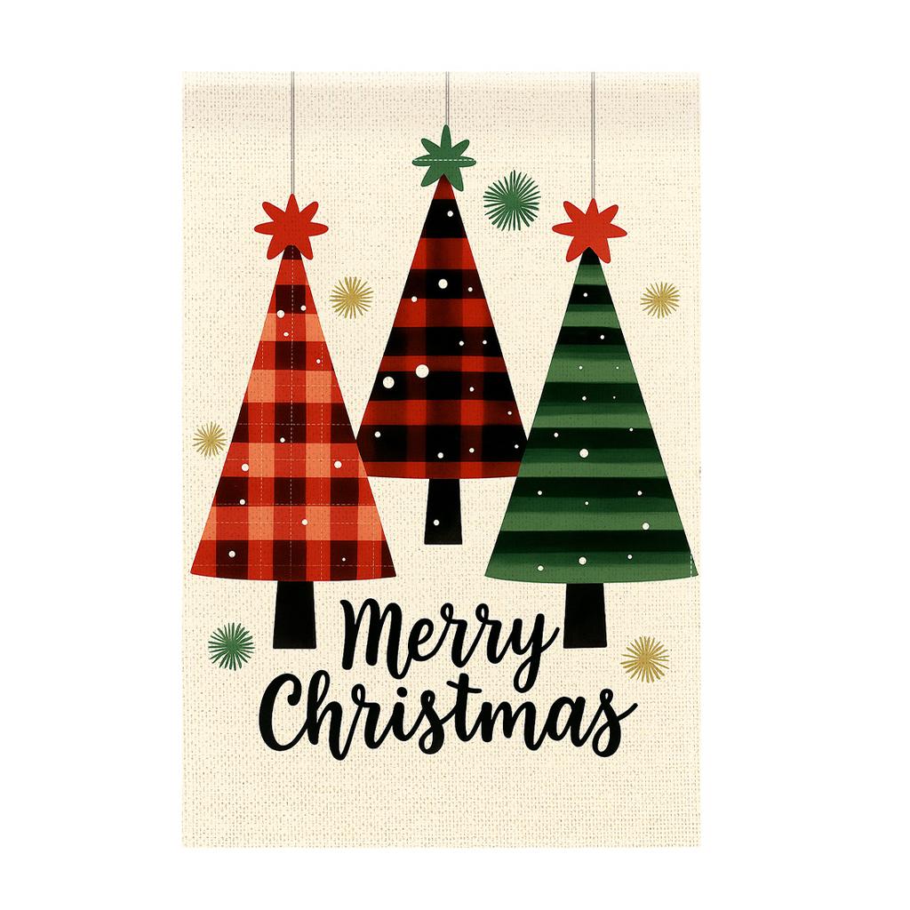 Christmas gingerbread Garden Flag 12x18 Inch Double Sided for Courtyard Outdoor Welcome Flag Decoration (Excluding flagpole)