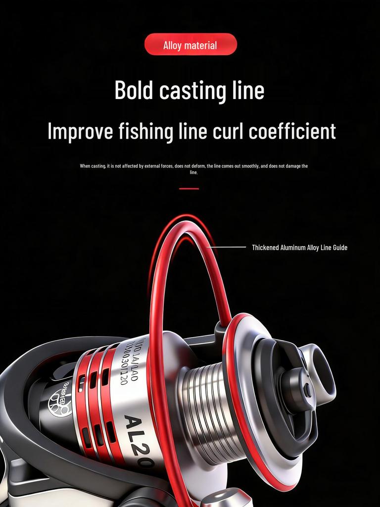 Viduka All-Metal Spinning Fishing Reel with Metal Head and Body for Sea Rod Casting and Lure Fishing