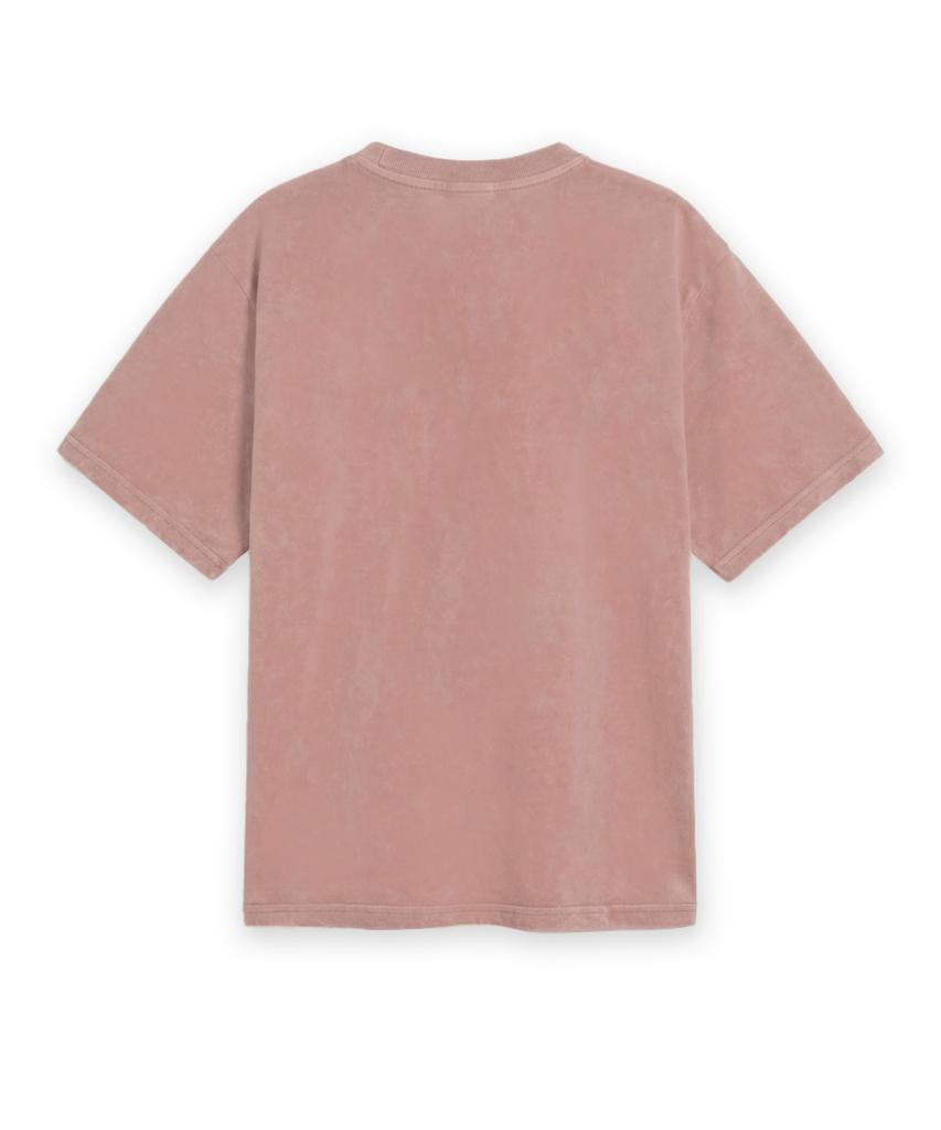 Eobiheomjeu Pigment Dyed Punk Short Sleeve T-Shirt Abh365-110 Dusty Pink