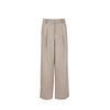 VEROMODA Women's Linen Blend High-Waist Straight Trousers with Contrast Belt