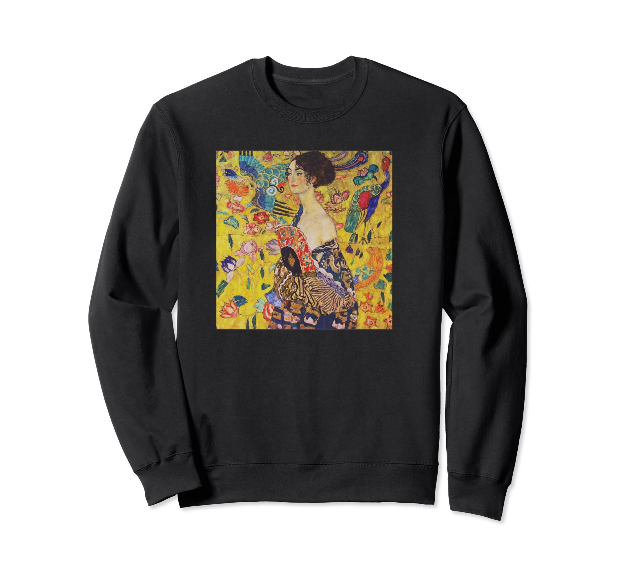 

Gustav Klimt Woman with Fan Classic Artwork Sweatshirt 1917-18 чёрный