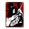 Vintage Gitarrist Metall Wandkunst 79x119 Zoll Rahmenlos Eisen Dekoschild mit LIVE GUITAR Design Einfach aufzuhängen Perfekt