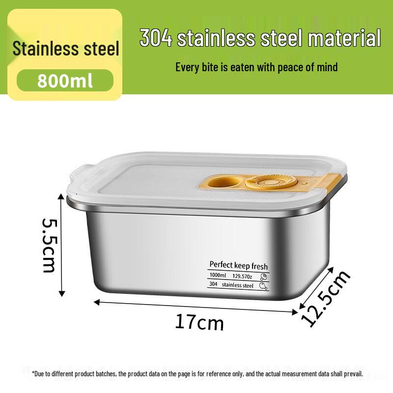 

Контейнер для хранения продуктов Yuedisi из нержавеющей стали 304 с крышкой