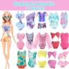 12 Pcs/Set 11.5'' Girl Doll Summer Swimsuit + Sunglasses Beach Wear Clothes Bath Outfit 30cm Doll Accessories Kids Toy Gift