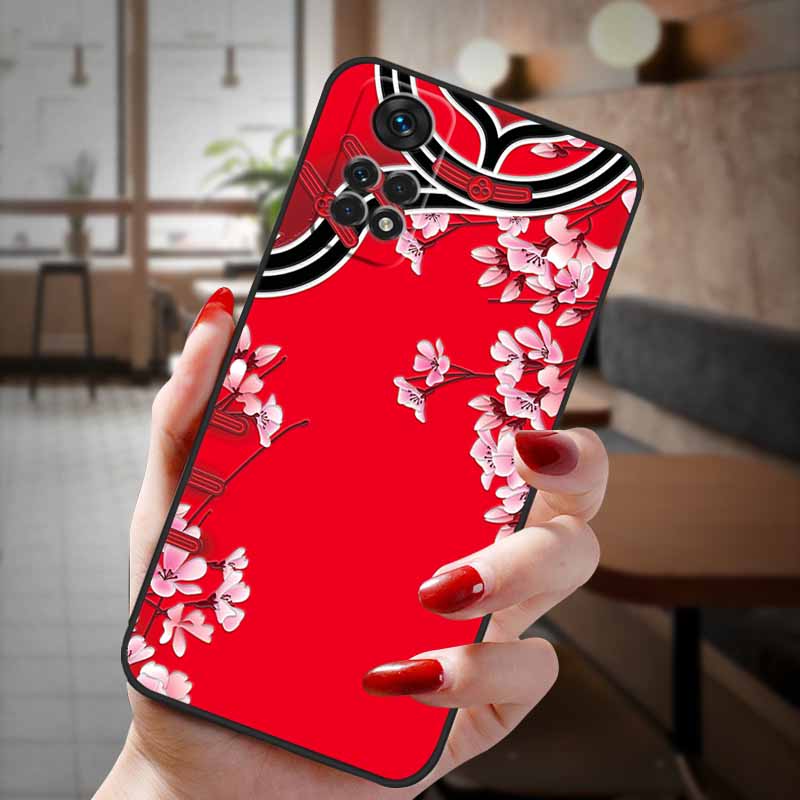 For POCO X4 Pro 5G Case 3D Emboss Flower Relief Phone Cases For POCOX4 Pro 5G 2022 Silicon Cover X 4 Pro X4Pro Funda Capa Para