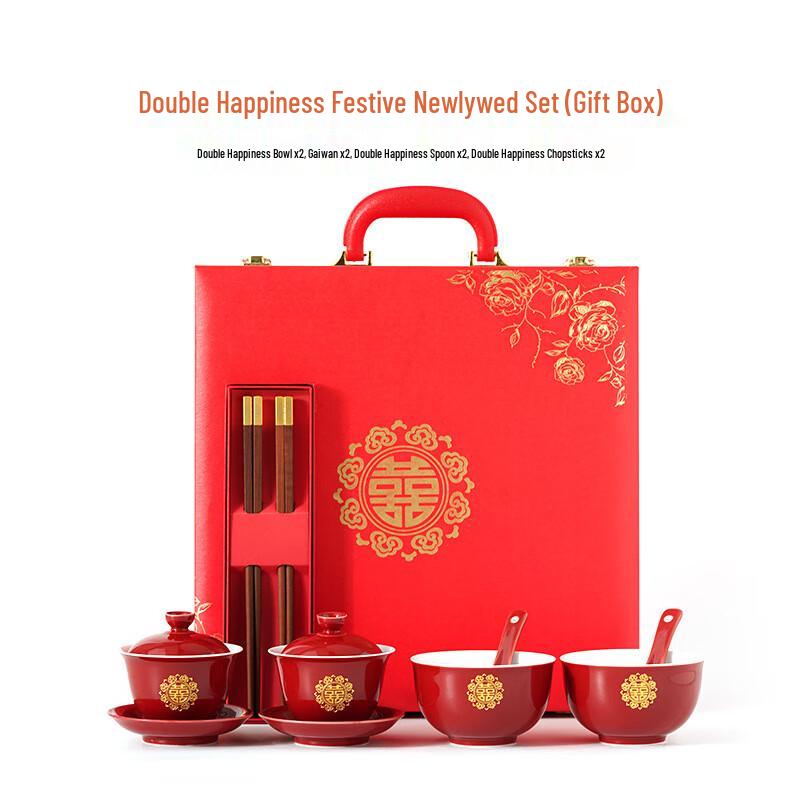 Yuanzu Jihong Rose Wedding Tea Ceremony Set