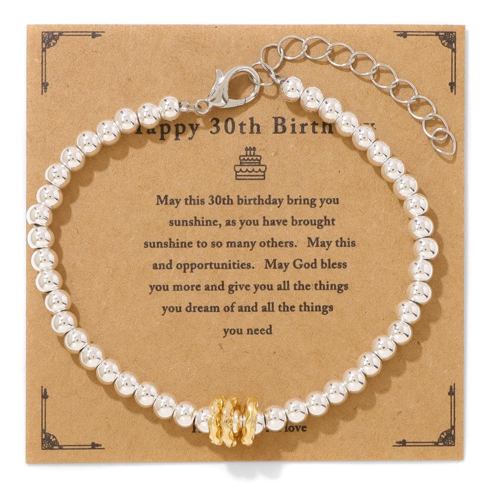 

JYL TS Bracelet Adjustable Age-Appropriate Timeless Style Brings Longevity & Grace 30 years old грозового облака