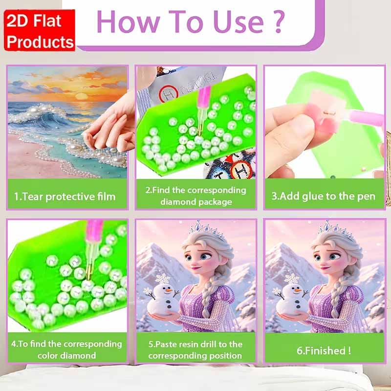 Disney Pearl Art Elsa Pearl Art Painting Kit Creative DIY Craft Set for Adults Beginners Unique Home Wall Decor Gift