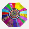 1pc Colorful Wheel Automatic Folding Umbrella - Portable Collapsible Design, 8-Rib Iron Frame, Durable Fabric yy251125193