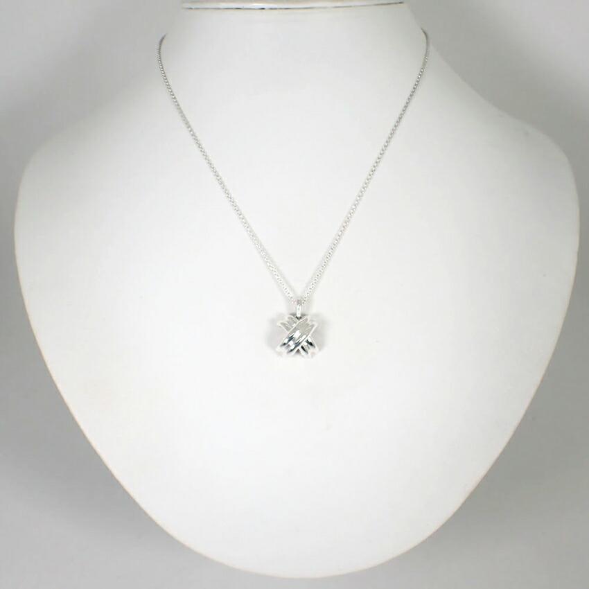 [Pre-owned] TIFFANY/Tiffany 925 Signature Cross Pendant/Necklace/j88-9