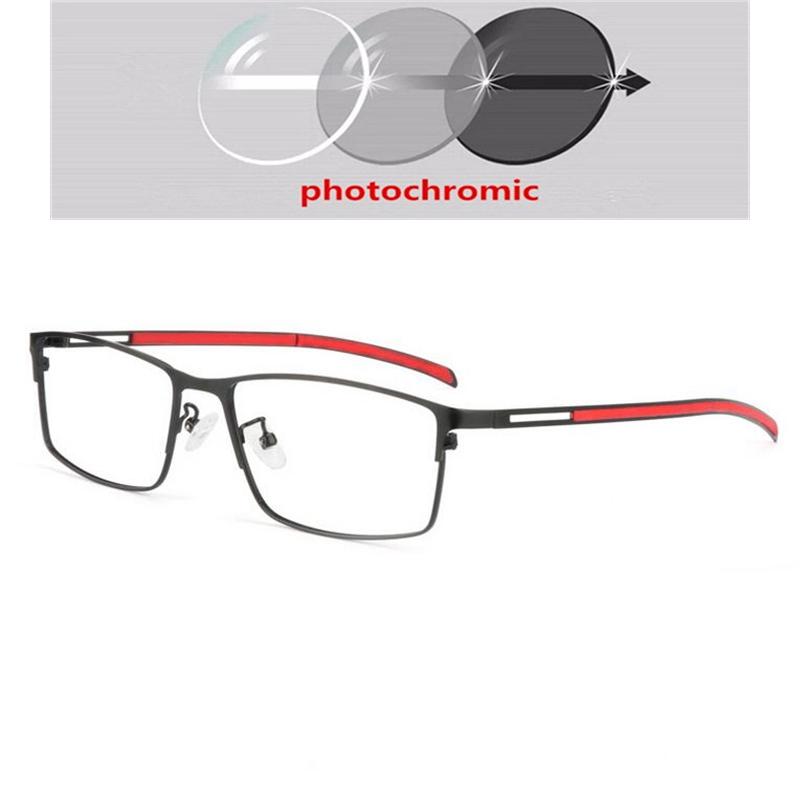 0 -0,5 -0,75 Jusqu'à -6 Lentille Asphérique Solaire Photochromique Forme Carrée Lunettes de Vue sur Ordonnance Avec Puissance Cylindrique Lunettes 0 +25 +50 Jusqu'à +600