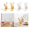 Dessert Flatware Set Swan Spoon Organizer Dinnerware Base Holder for Restaurant Decor
