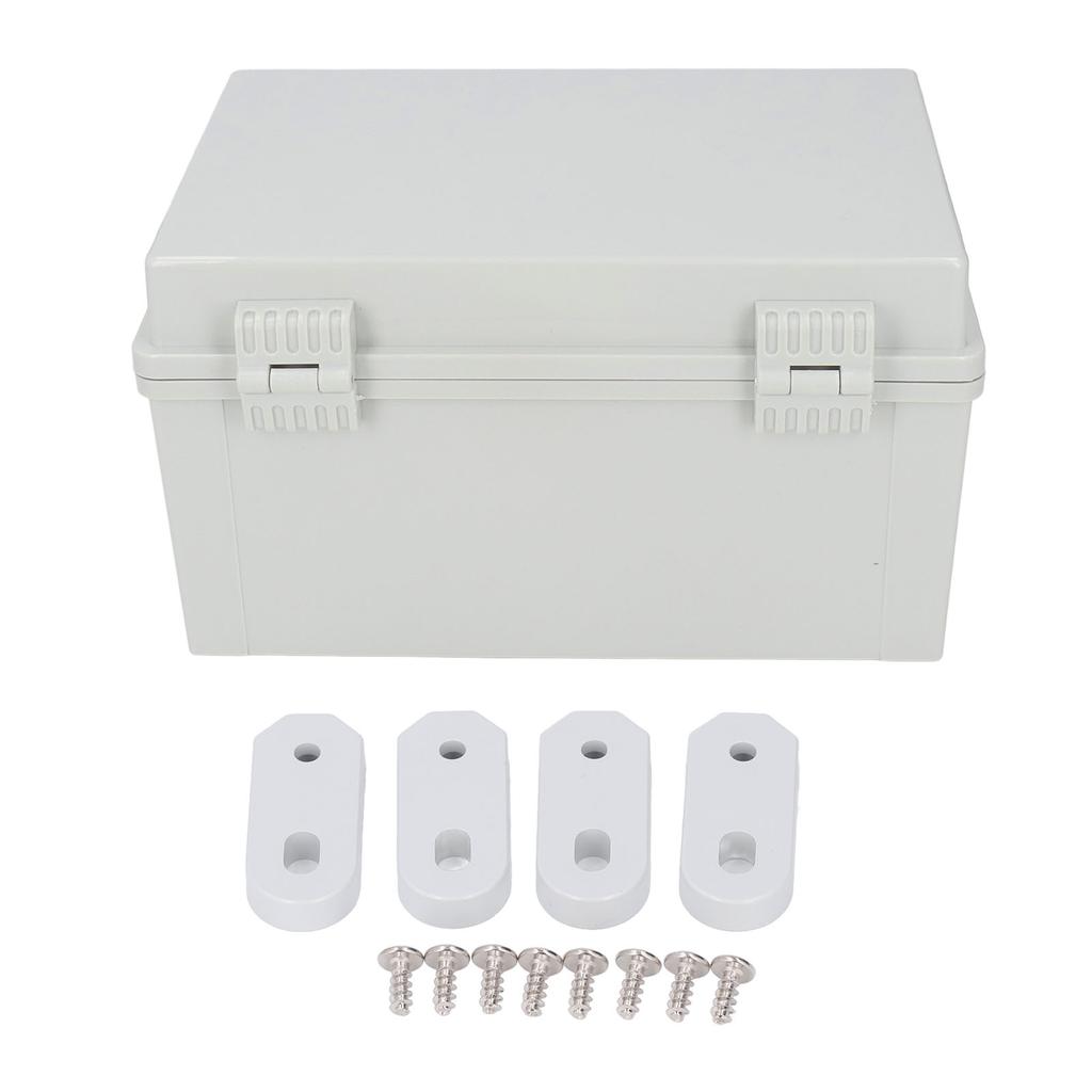 Gray Hinged Cover Electrical Junction Box IP67 Waterproof Electric Project Box for Outdoor