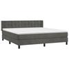 Maison Exclusive - Sommier à lattes de lit et matelas Gris foncé 160x200cm Velours