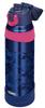 Thermos Water Bottle Vacuum Insulated Sports Bottle Open Navy Camouflage [One-Touch Type] 1.0L FHQ-1001 NV-C