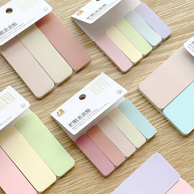 100Sheet Simplicity Sticky Note Solid Color Mini Notepad Creative Study Memo Pad for Kid Lovely Stationery Adhesive Index Note