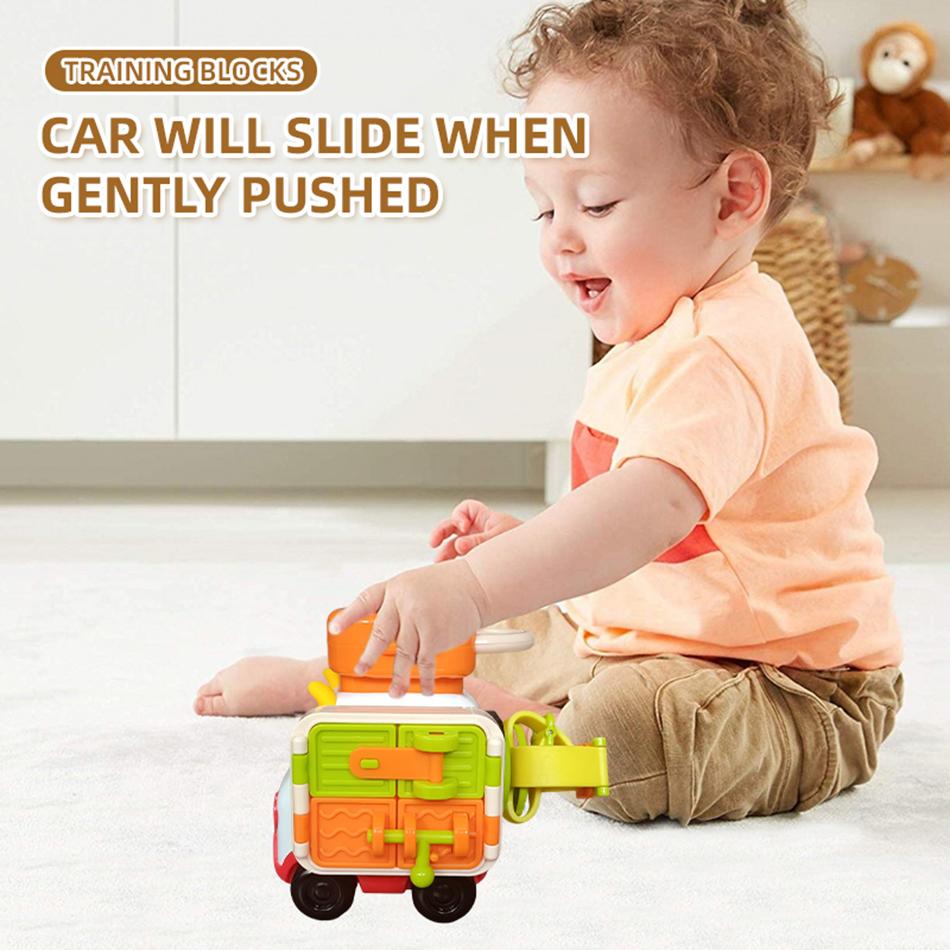 2in1 Baby Busy Ball Cute Car Toys Montessori Education Learning Toys Sensory Soothing Finger Action Fine Training Toy Baby Gifts