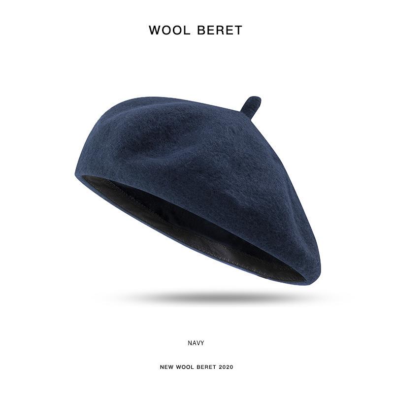 Female Handmade Diy Beret Female Hat Autumn Woolen Painter Hat Warm And Thick Newsboy Hat Outdoor Hiking Hat