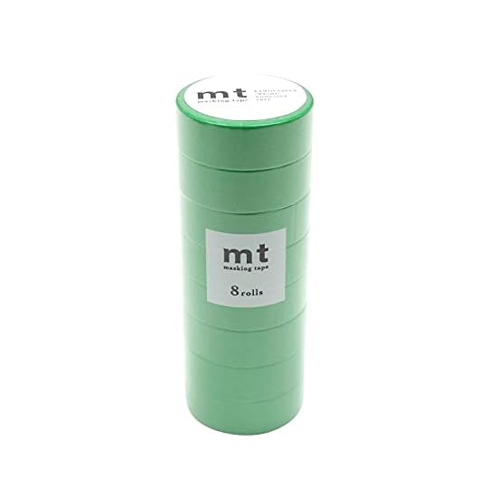 Kamoi Kakoshi mt Masking Tape 8P, Width 15mm x 7m, 182 Green MT08P182R