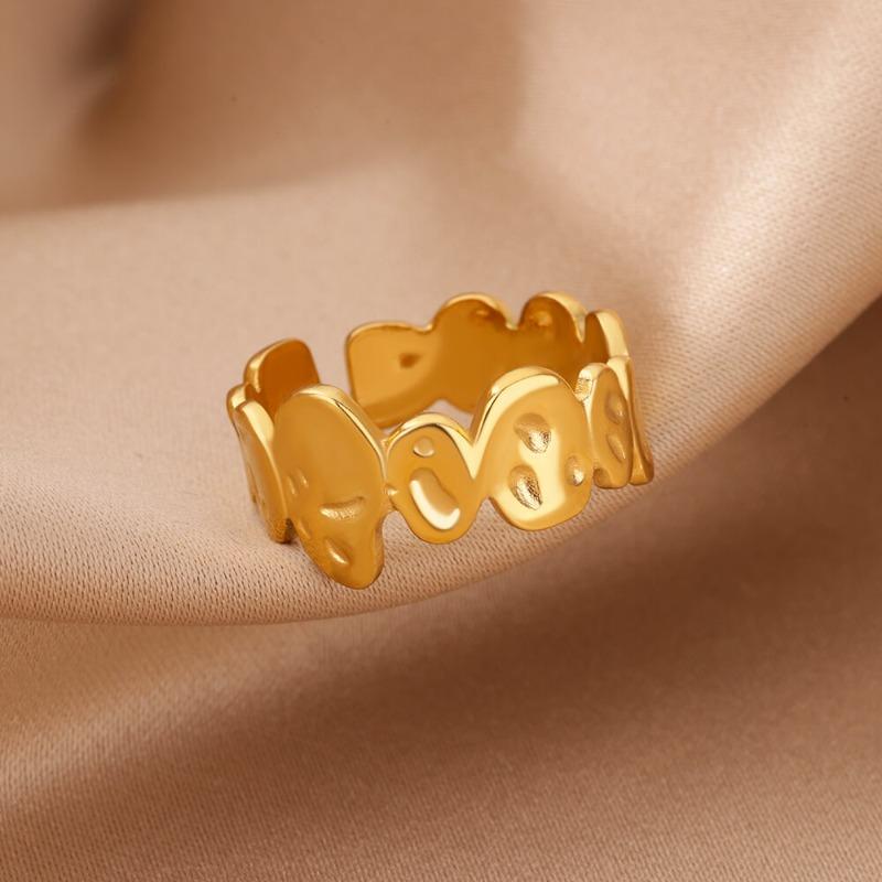 Individual cold wind adjustable ring niche lava design sense simple silver fashion high sense open ring