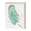 Hallmark Greeting Card Thank You Feather Design
