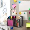 For Refrigerator& Wall Compatible Magnetic Suction Pen Holder- Two Grid Trapezoidal Design